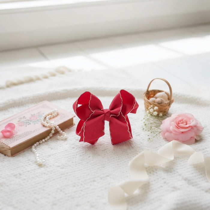 Pretty in Pink Hair Bow Clip (3” or 4”)