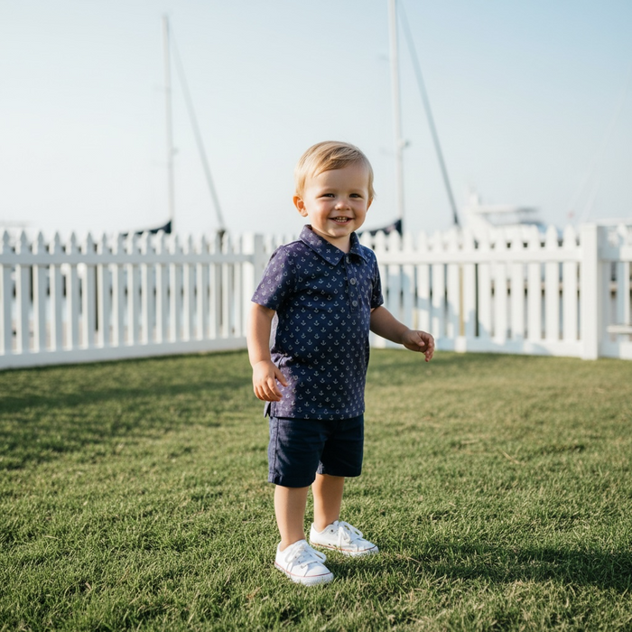 Anchors Away Boys Polo Shirt