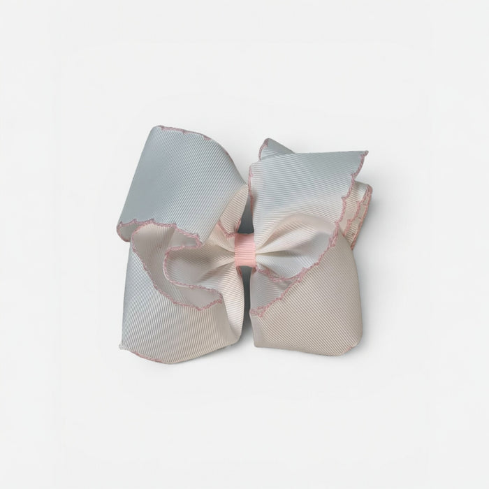 Classic Moonstitch Hair Bow Clip (5”)