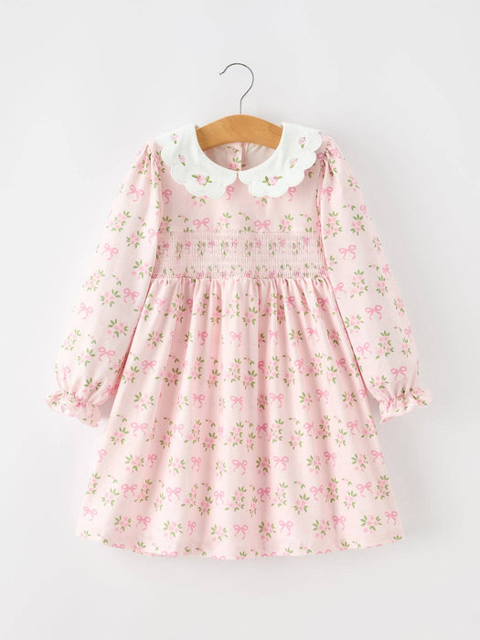 Blushing Rosebud Smocked Dress