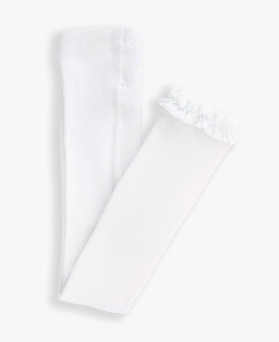 White Heirloom Ruffle Tights