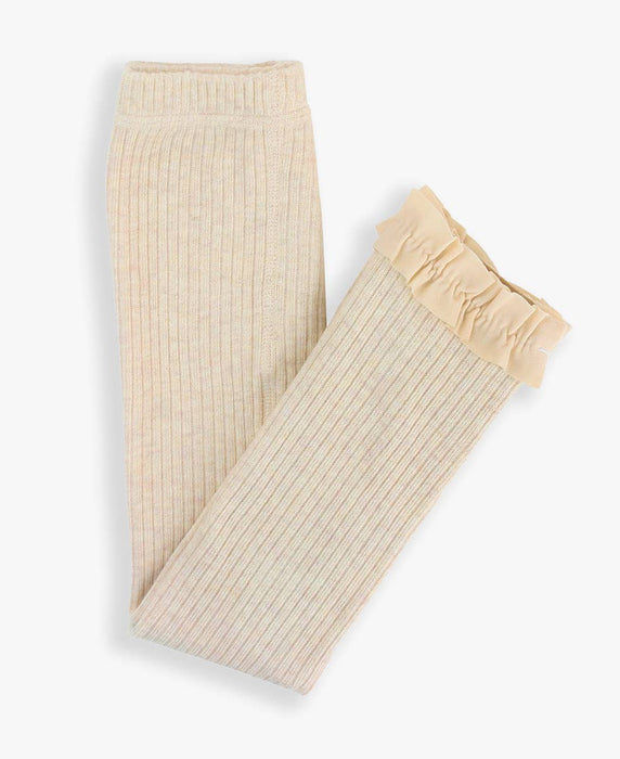Oatmeal Heirloom Ruffle Tights