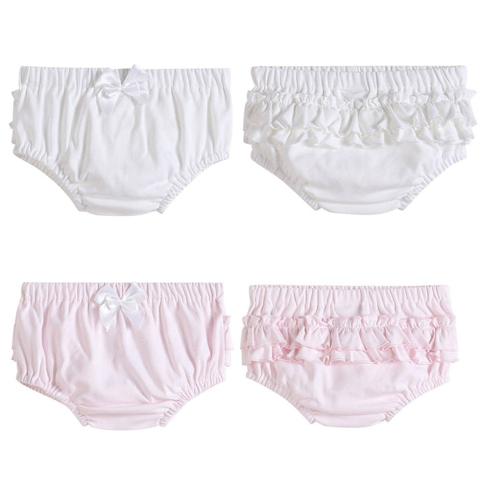 Sweet Essentials Baby Bloomer Set (Pink & White)