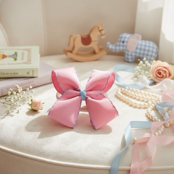 Cotton Candy Dreams Hair Bow Clip (4")
