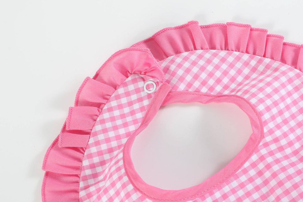 Birthday Girl Pink Gingham Bib
