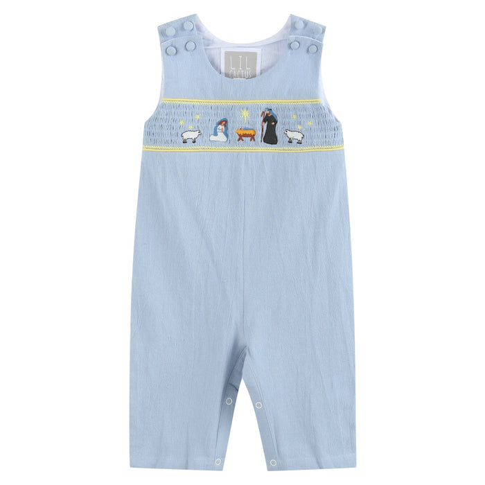 Oh Holy Night Smocked Baby Boy Longall
