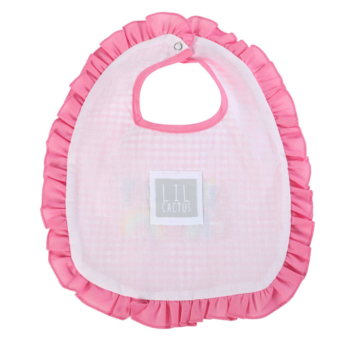 Birthday Girl Pink Gingham Bib