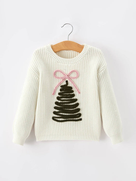 The Pink Bow Christmas Tree Knit Sweater