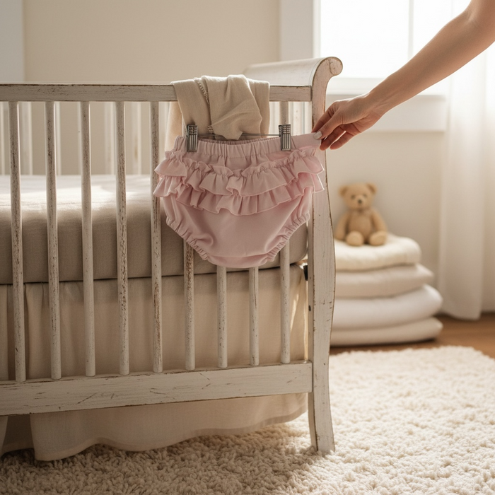Sweet Essentials Baby Bloomer Set (Pink & White)