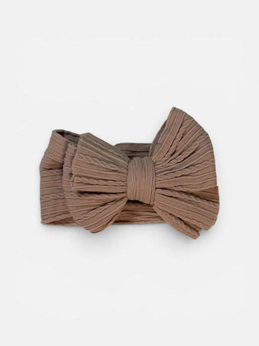 Cable Knit Bow Headband