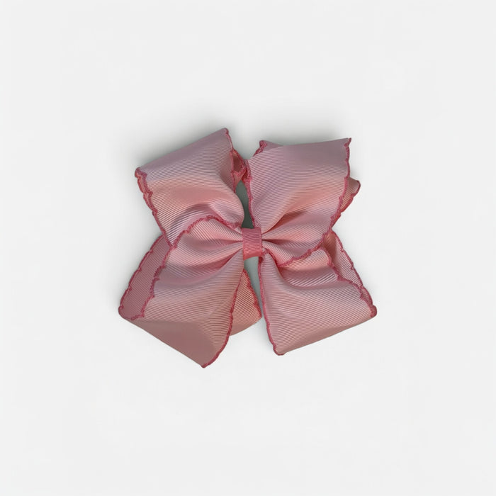 Classic Moonstitch Hair Bow Clip (5”)