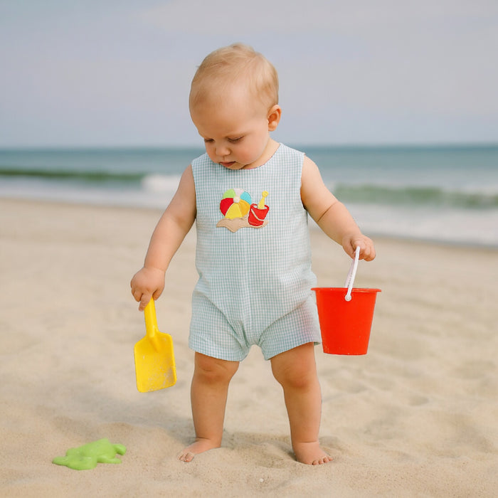 Seaside Playtime Seersucker Romper