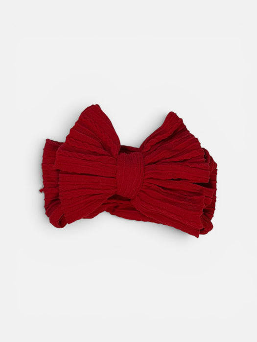 Cable Knit Bow Headband