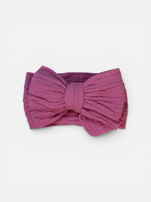 Cable Knit Bow Headband
