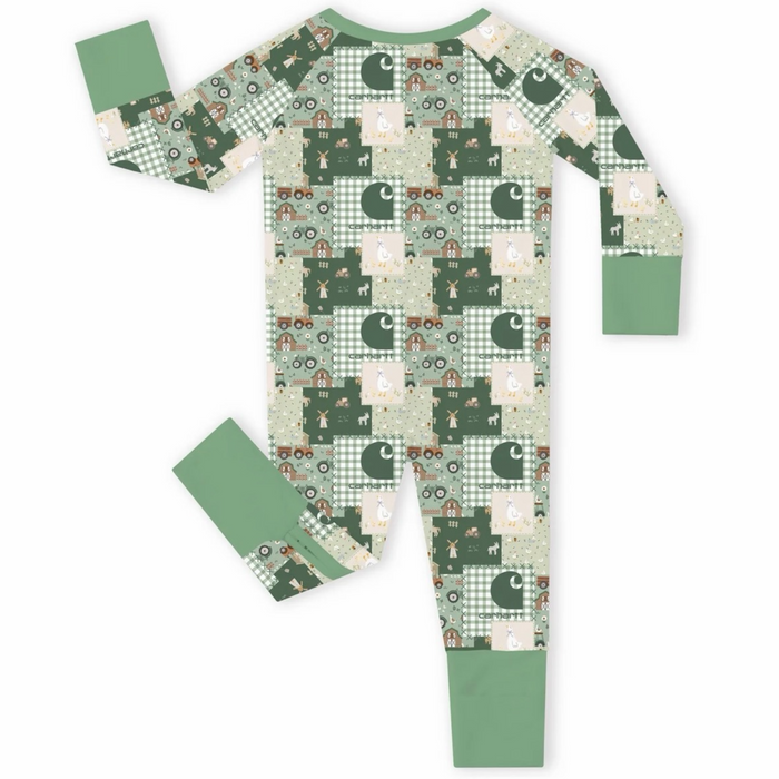 Little Farmhand Bamboo Baby Zipper Pajamas