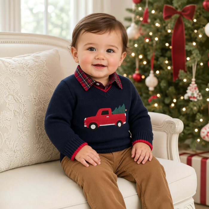 Christmas Tree Farm Baby Boy Set