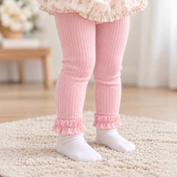 Pretty in Pink Ruffle Tights