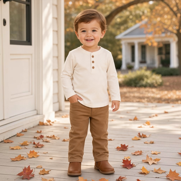 Little Gentleman Ivory Henley Tee