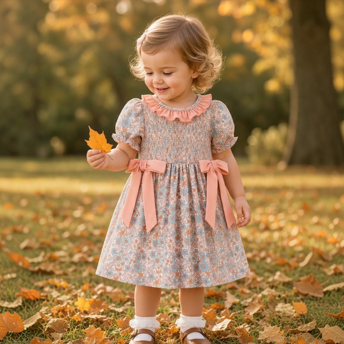 Autumn Heirloom Floral Smocked Dress