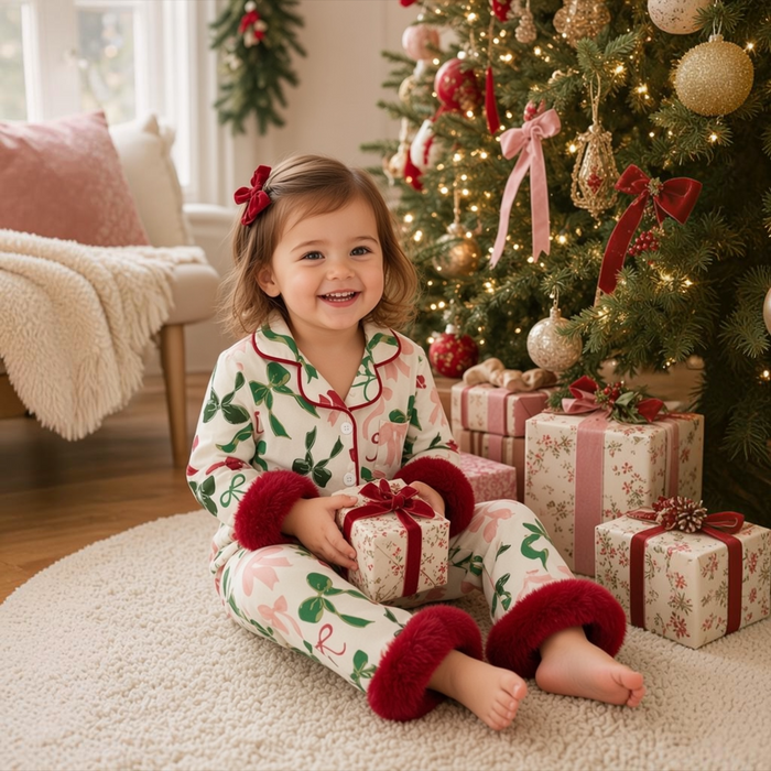 Merry Little Bows Christmas Pajama Set
