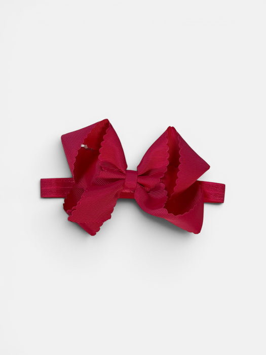 Classic Scalloped Bow Headband (4.5”)