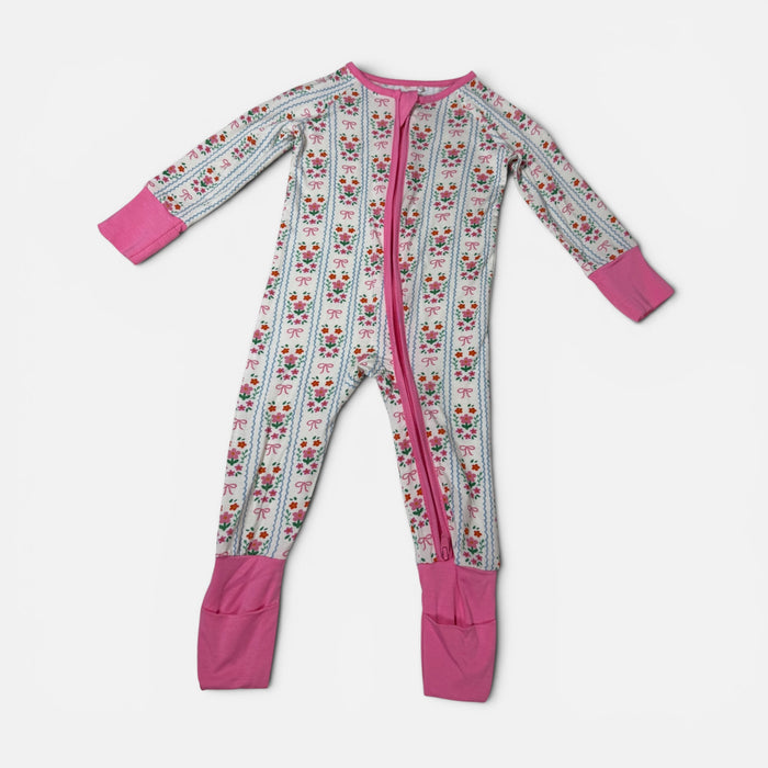 Sweet Bloom Bamboo Baby Zipper Pajamas
