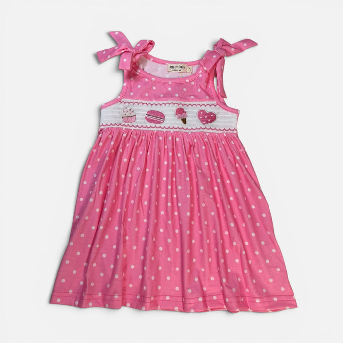 Pink Dessert Smocked Girls Dress