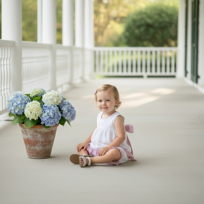 Sweet Seersucker Swing Back Bloomer Set