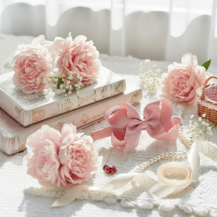 Classic Scalloped Bow Headband (4.5”)