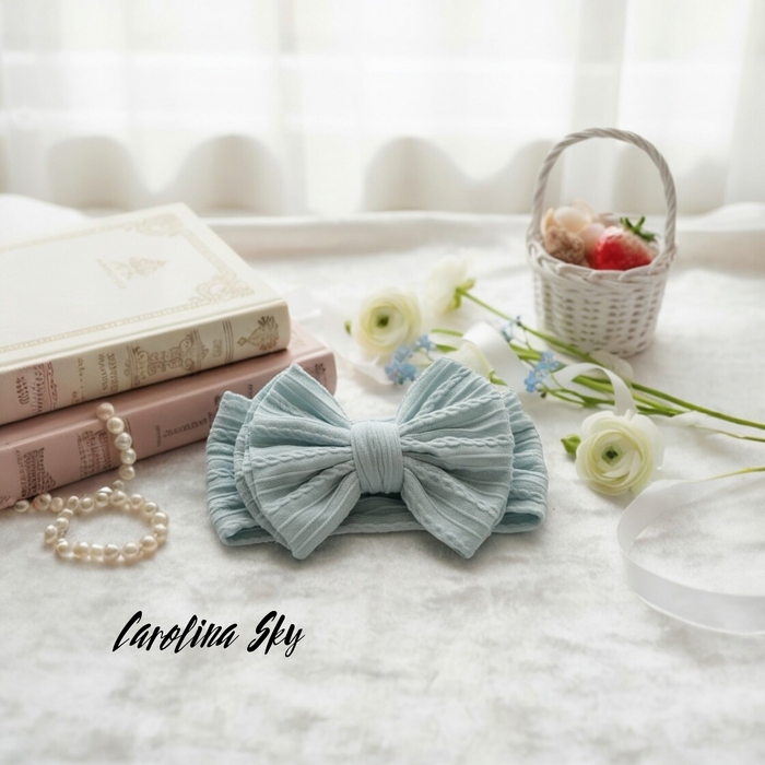 Cable Knit Bow Headband