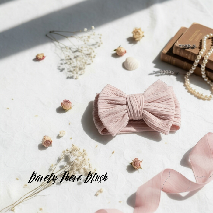 Cable Knit Bow Headband