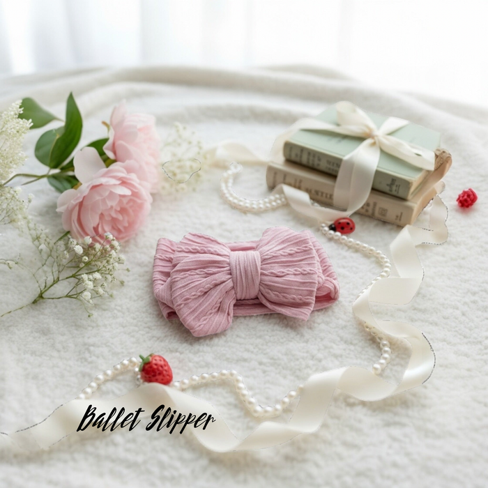 Cable Knit Bow Headband