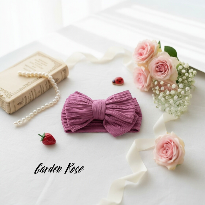 Cable Knit Bow Headband