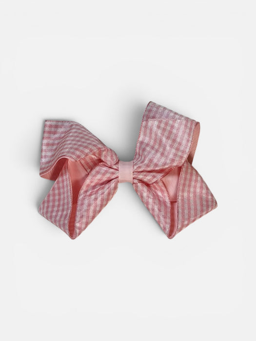 Classic Gingham Hair Bow Clip (4.5”)