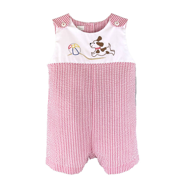 Puppy Playtime Seersucker Romper