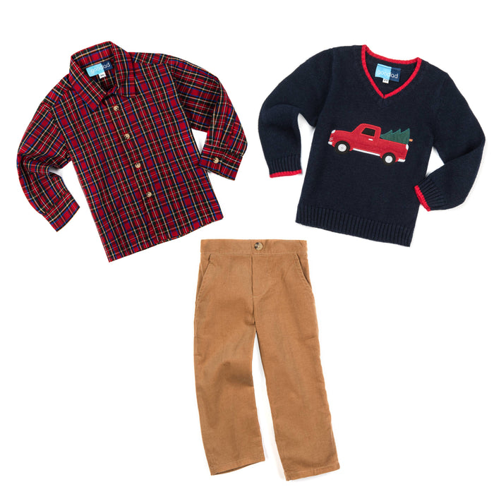 Christmas Tree Farm Baby Boy Set