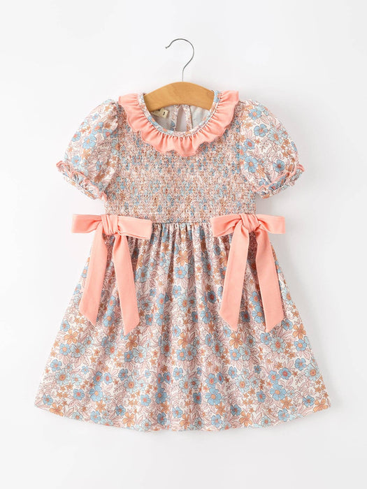 Autumn Heirloom Floral Smocked Dress