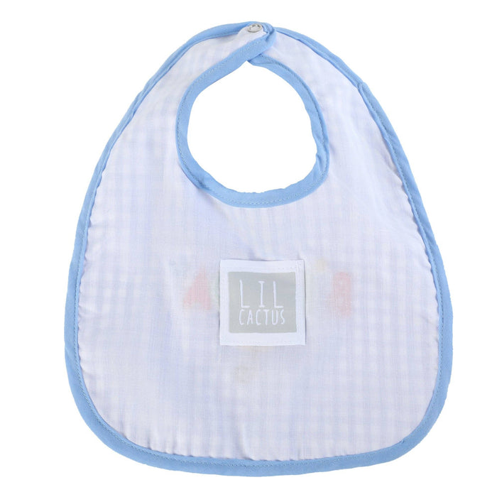 Birthday Boy Blue Gingham Bib