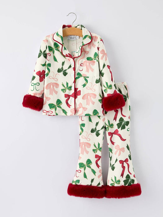 Merry Little Bows Christmas Pajama Set
